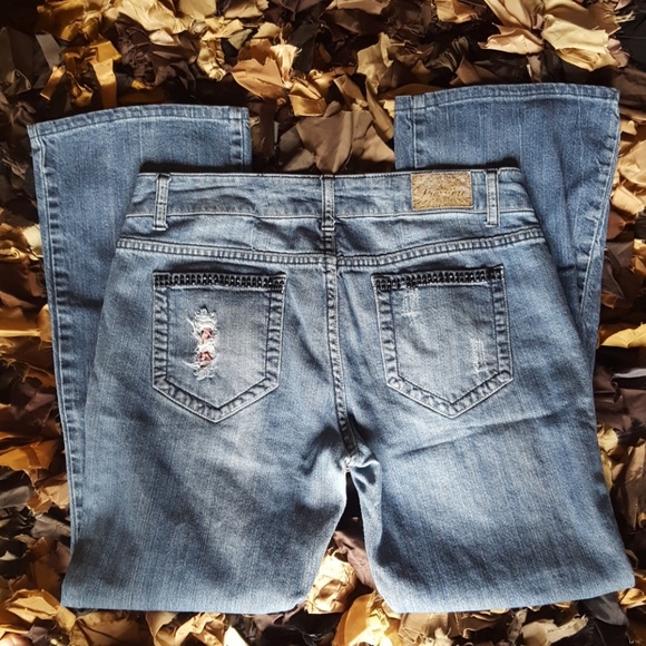 Premiere jeans with silky floral patches - Picture 2 of 4